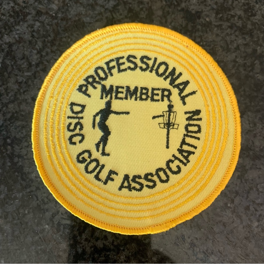 Vintage (1970’s) Yellow Professional Disc Golf Association Patch